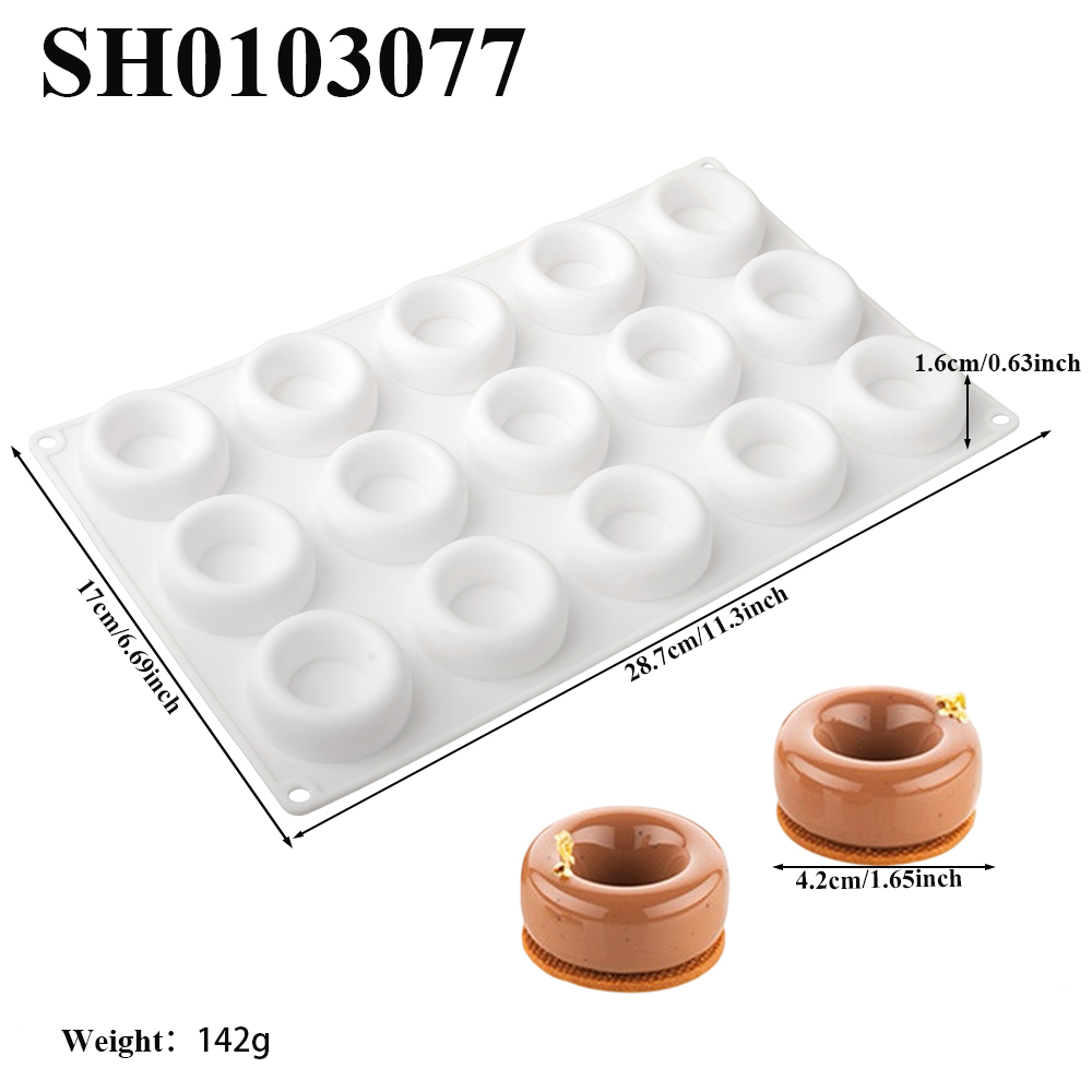 15-cellige ronde concave donut - Donut Mold Silicone recensie en prijs